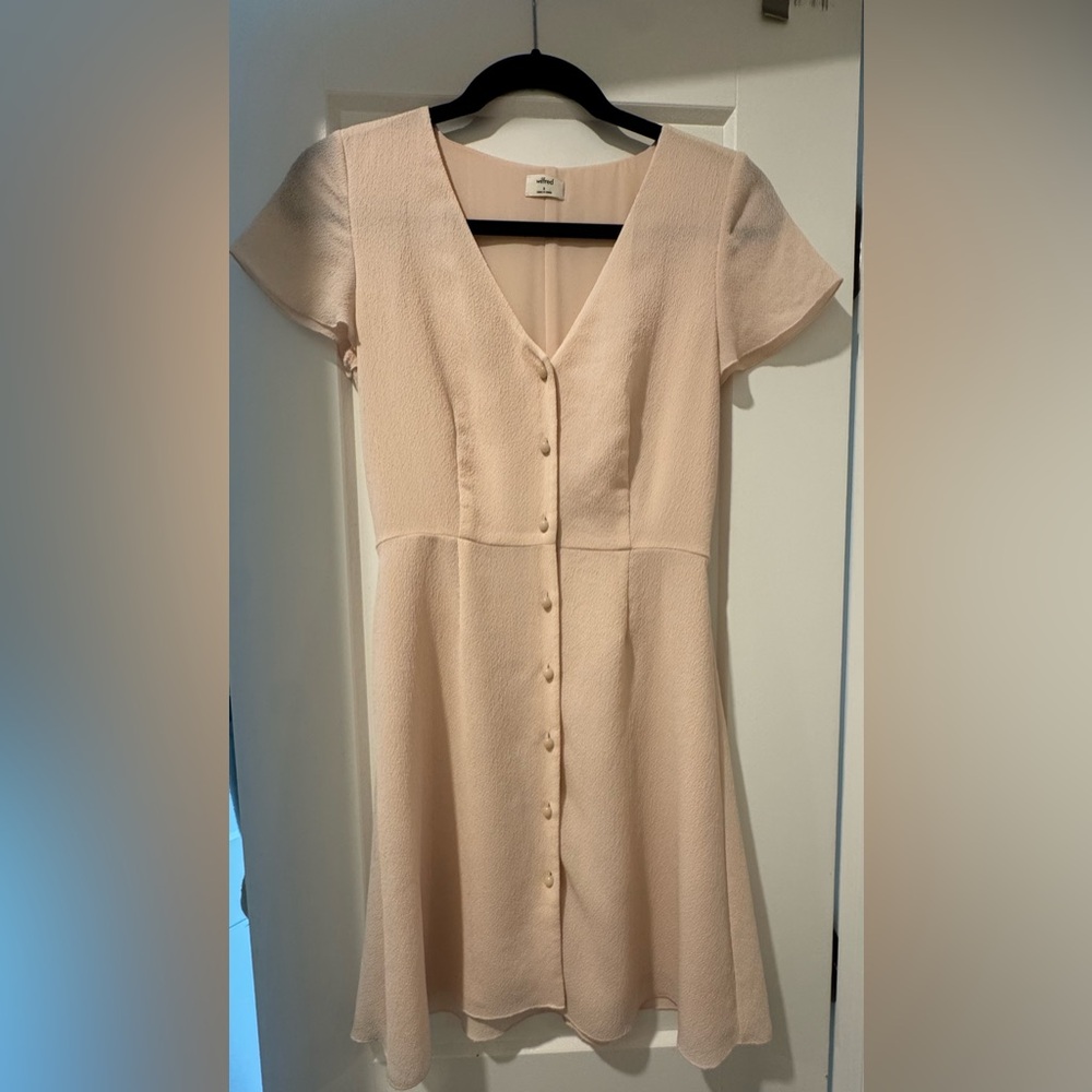 Wilfred Blush Button-Front Mini Dress